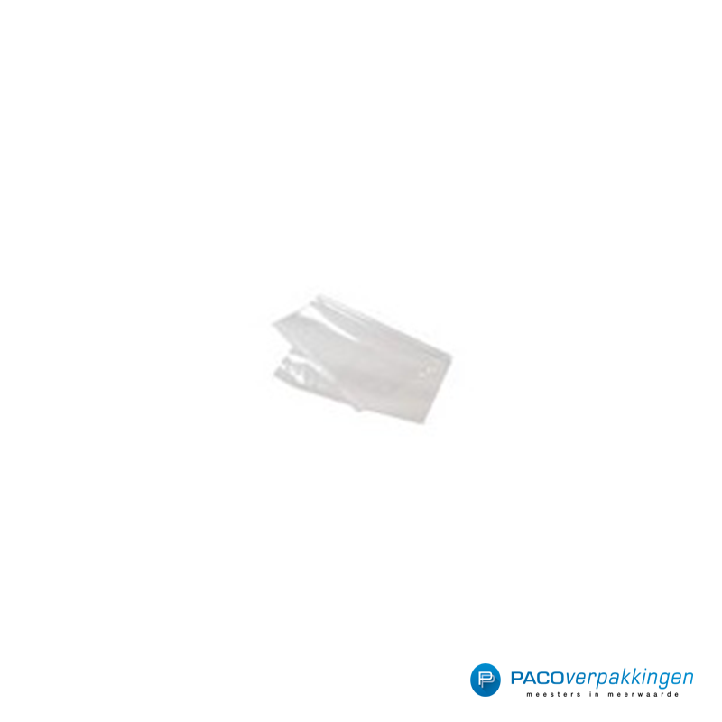 Plastic zakken zijvouw - 70 MU - Transparant - Zijaanzicht