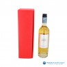Wijndozen - 1 fles - Rood Mat - Premium - Vooraanzicht - Wijn detail