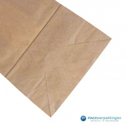 Blokbodemzakken papier - Bruin - Basic - bovenaanzicht