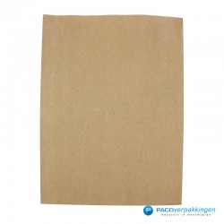 Blokbodemzakken papier - Bruin - Basic - vooraanzicht