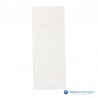 Blokbodemzakken papier - Wit/Bruin - Vooraanzicht dicht