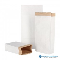 Blokbodemzakken papier - Wit/Bruin - Collectie