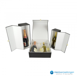 Wijndozen - Zwart Mat - 1 Fles - Luxe - Collectie open