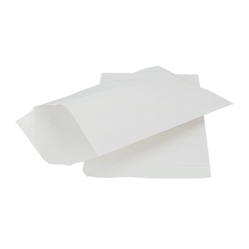 Papieren zakjes - Wit Glans - Vooraanzicht