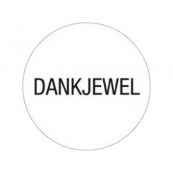 Cadeau stickers - DANKJEWEL - Zwart op wit - Close-up