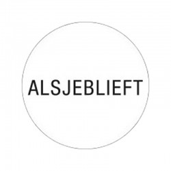 Cadeau stickers - ALSJEBLIEFT - Zwart op wit - Close-up