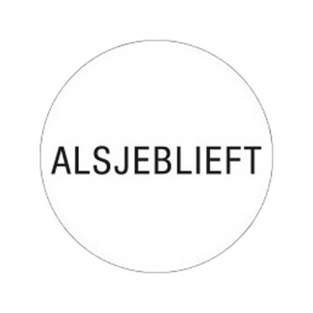 Cadeau stickers - ALSJEBLIEFT - Zwart op wit Glans