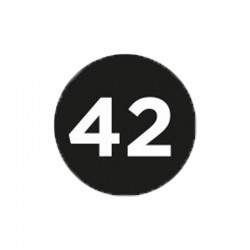 Kleding stickers - 42 - Wit op zwart Glans