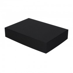 Geschenkdoos met deksel - Zwart mat - A4 - Luxe - Zijaanzicht