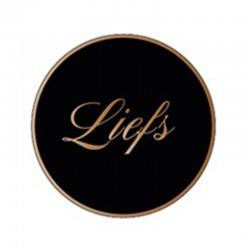 Cadeau stickers - Liefs - Brons op zwart Mat - Close-up