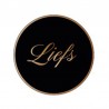 Cadeau stickers - Liefs - Brons op zwart Mat - Close-up
