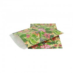Papieren zakjes - Vlinder - Multikleur op groen (Nr. 807) - Zijaanzicht