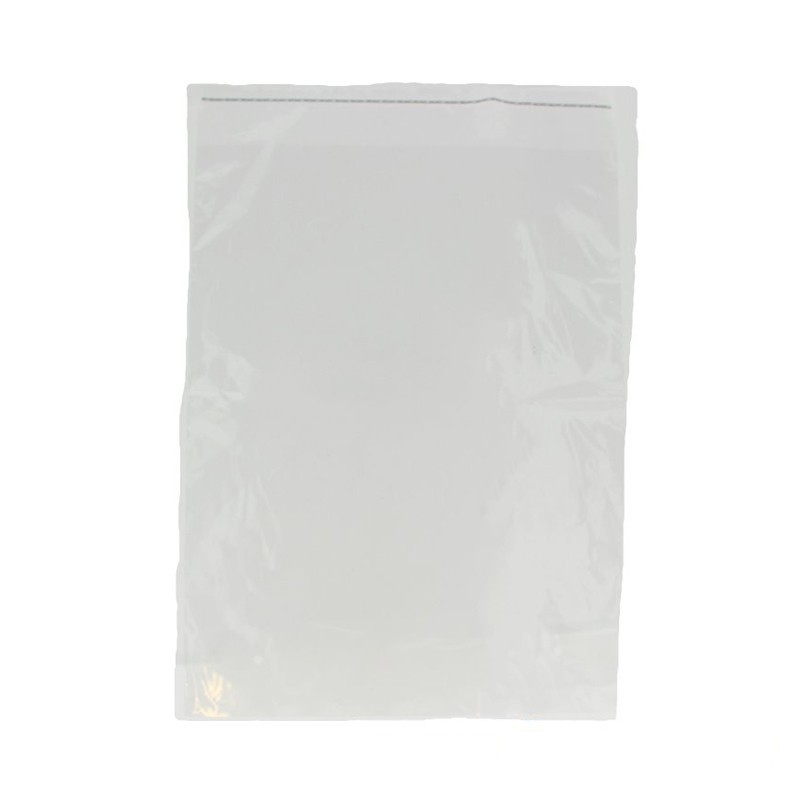 God Vlieger hoesten PP zakken met kleefstrip A3+ - Transparant - 35x45+5 cm | Paco Verpakkingen