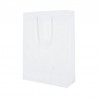 Papieren draagtassen - Wit mat met strodessin - Eco papier - Luxe - Katoenen koord - Vooraanzicht9