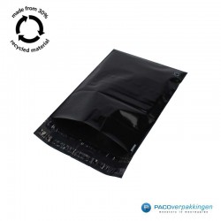 Verzendzakken - Zwart - 30% Recycle - Retoursluiting - Premium - Tumbnail