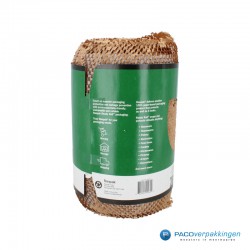 NatureWrap - Kraftpapier Honinggraat - Bruin en wit - FSC - Schuinaanzicht