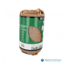 NatureWrap - Kraftpapier Honinggraat - Bruin en wit - FSC - Zijaanzicht