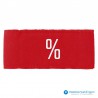 Kleding labels - Rood - % - Textiel - Grotere Opening - Vooraanzicht