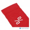 Kleding labels - Rood - % - Textiel - Grotere Opening - Zijaanzicht