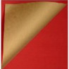 Inpakpapier - Effen - Glossy - Rood en goud (Nr. 995) - Close-up