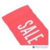 Kleding labels - Roze - Sale - Textiel - Zijaanzicht