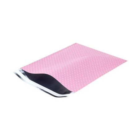 Verzendzakken - A4 - Witte Stippen op Roze - Luxe