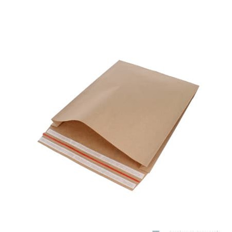 Papieren verzendzakken - L - Retoursluiting - Bruin - Recycle - FSC® - Premium