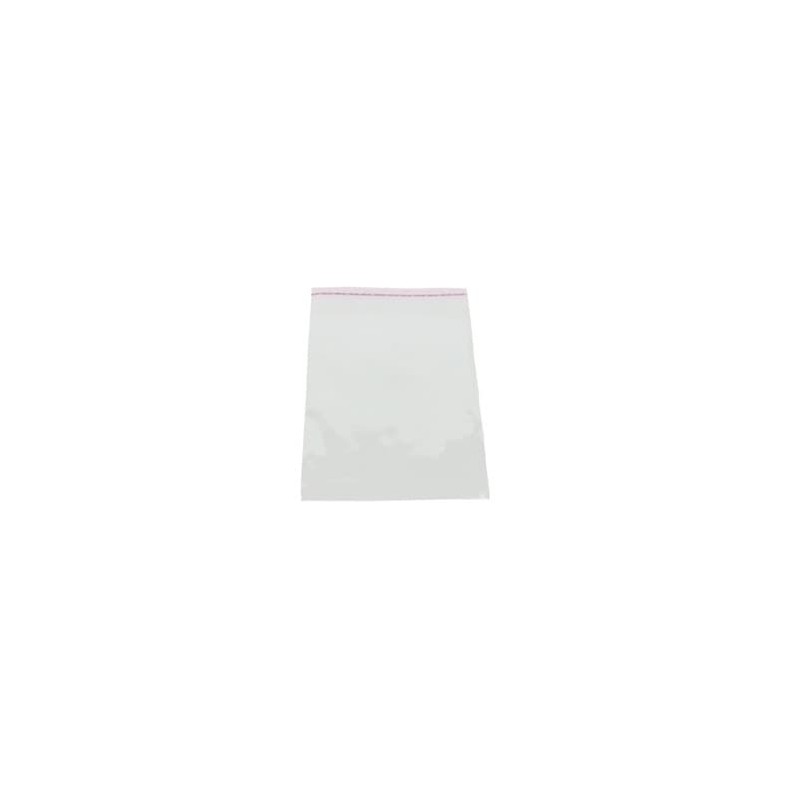 PP zakken met kleefstrip - A6 - Transparant - Vooraanzicht