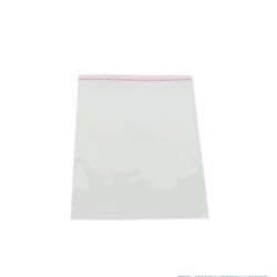 PP zakken met kleefstrip - A5 - Transparant - Vooraanzicht
