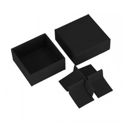 Inlay geschenkdoos met deksel - Bonbon - Zwart kraft - FSC® - Onderdelen
