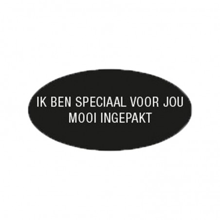 Cadeau stickers - SPECIAAL - Wit op zwart Glans