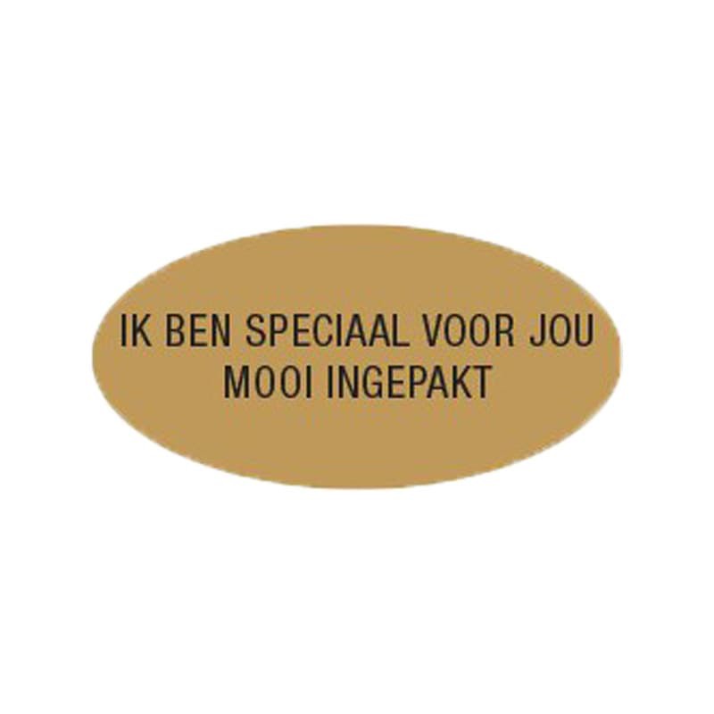 Cadeau stickers - SPECIAAL - Zwart op bruin - Close-up
