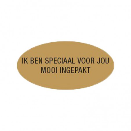 Cadeau stickers - SPECIAAL - Zwart op bruin Mat