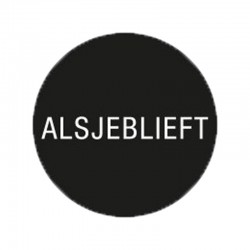 Cadeau stickers - ALSJEBLIEFT - Wit op zwart - Close-up
