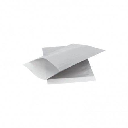 Papieren zakjes - Zilver glans met wit (Nr. 5024)