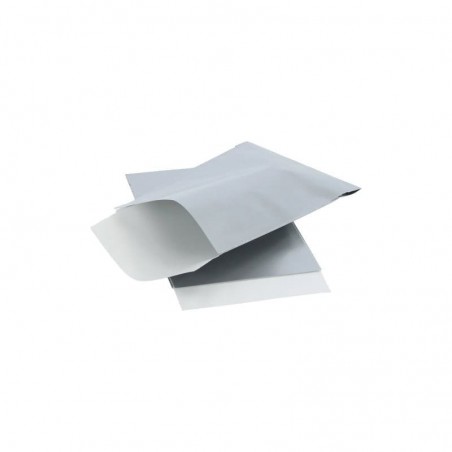 Papieren zakjes - Zilver glans met wit (Nr. 5024)