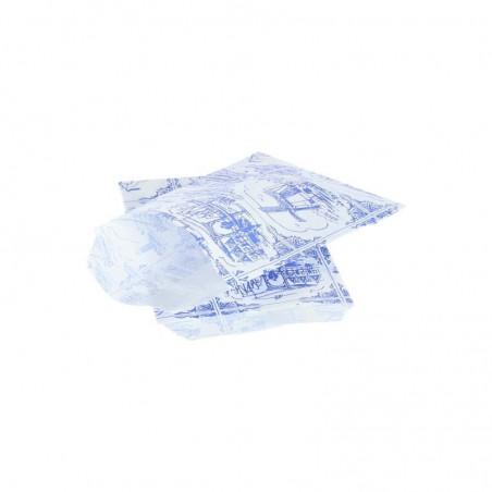 Papieren zakjes - Souvenir - Wit Blauw