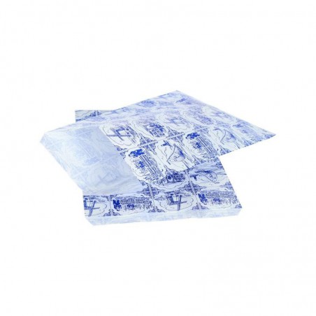 Papieren zakjes - Souvenir - Wit Blauw