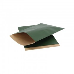 Papieren zakjes - Groen Kraft - Zijaanzicht