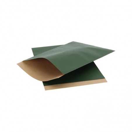 Papieren zakjes - Groen met bruin kraft (Nr. 1504)