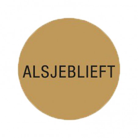 Cadeau stickers - ALSJEBLIEFT - Zwart op bruin Mat