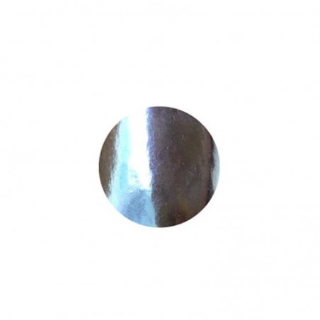 Stickers rond - Zilver Metallic