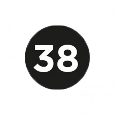 Kleding stickers - 38 - Wit op zwart Glans