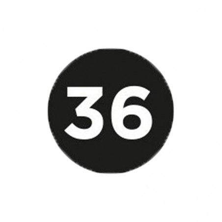 Kleding stickers - 36 - Wit op zwart Glans