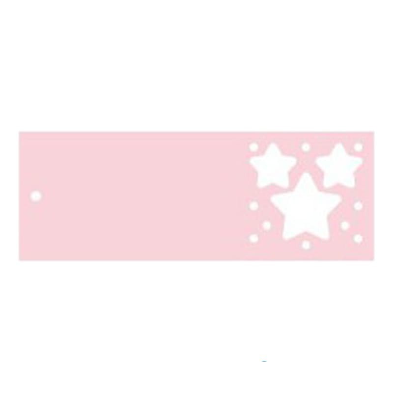 Cadeaulabels - STERREN - Pastel Roze - Vooraanzicht
