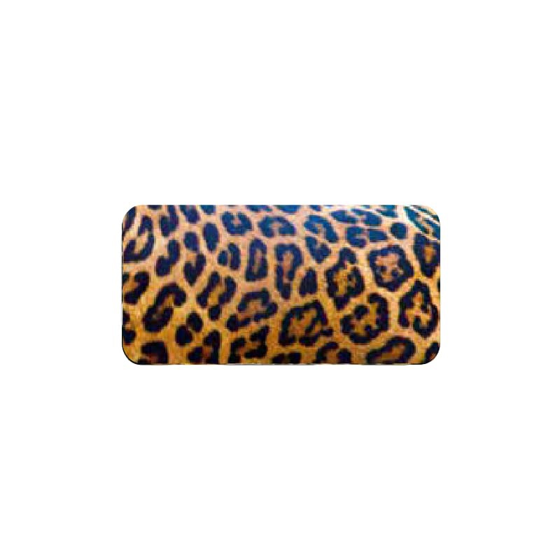 Cadeau stickers - Luipaard - Oranje en zwart glans - Close-up