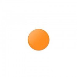 Stickers rond - Fluor Oranje Mat- Vooraanzicht