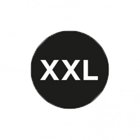 Kleding stickers - XXL - Wit op zwart Glans