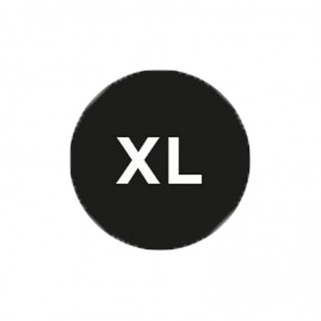 Kleding stickers - XL - Wit op zwart Glans