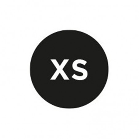 Kleding stickers - XS - Wit op zwart Glans